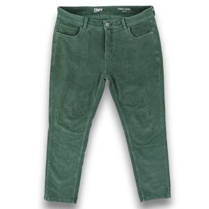 Mugsy Corduroy Pants 34x29 Forest Green Stretch 5 Pocket Casual Trousers Preppy